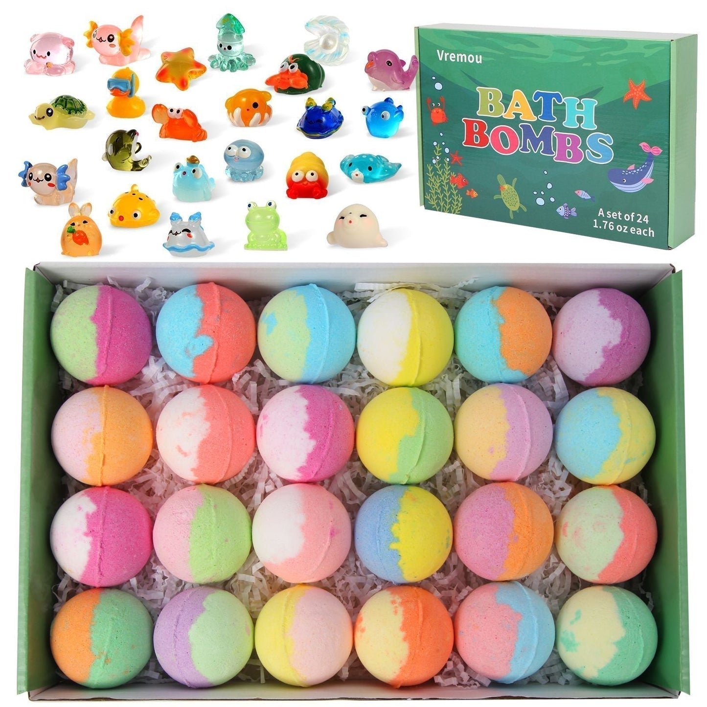 🛁 60% KORTING |🌊 Badbommen met oceaan-thema | 60 g * 12 stuks, schuimend badplezier & leuk cadeau-idee ✨