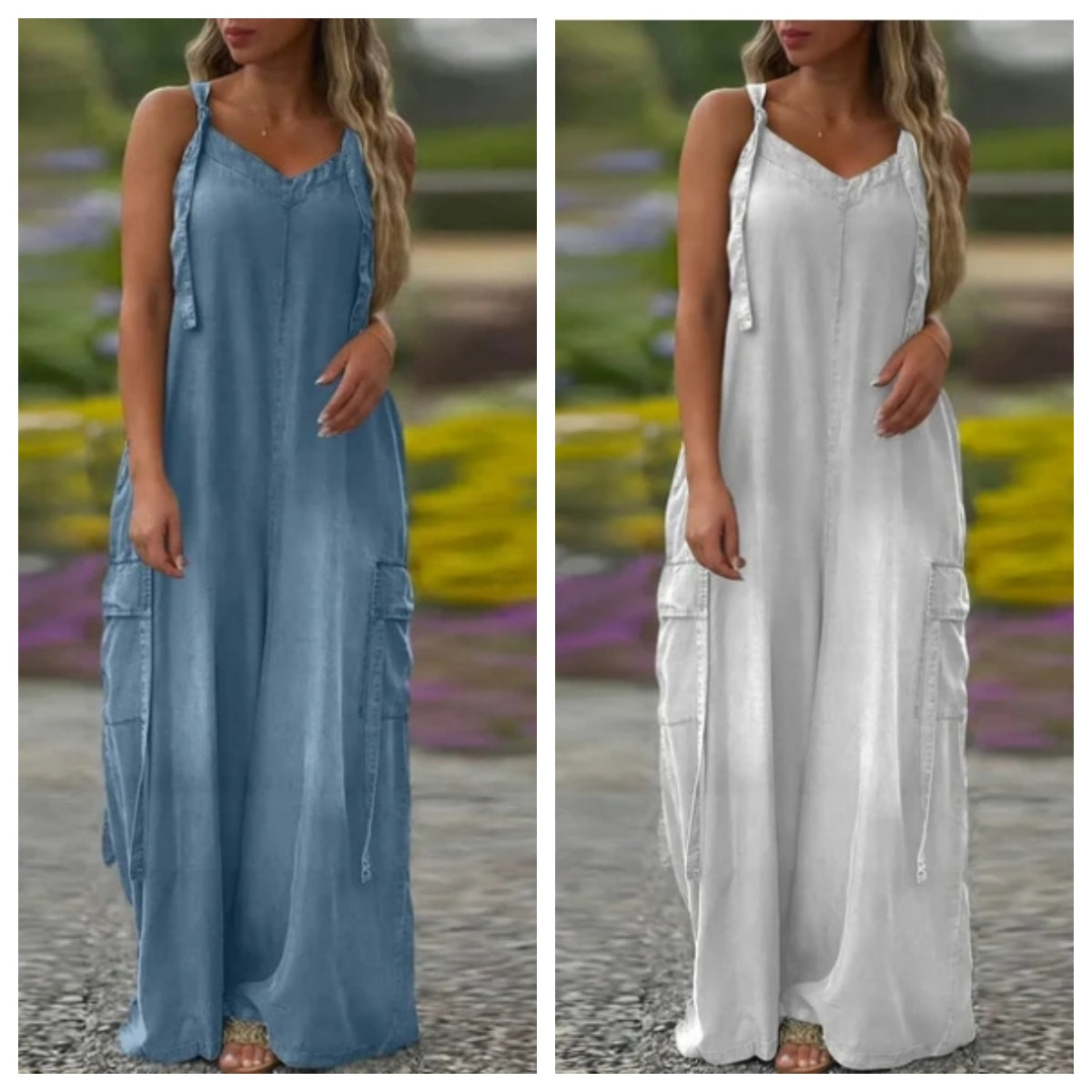 🌸Speciale prijs🌸 Dames losse jumpsuit met wijde pijpen en zakken