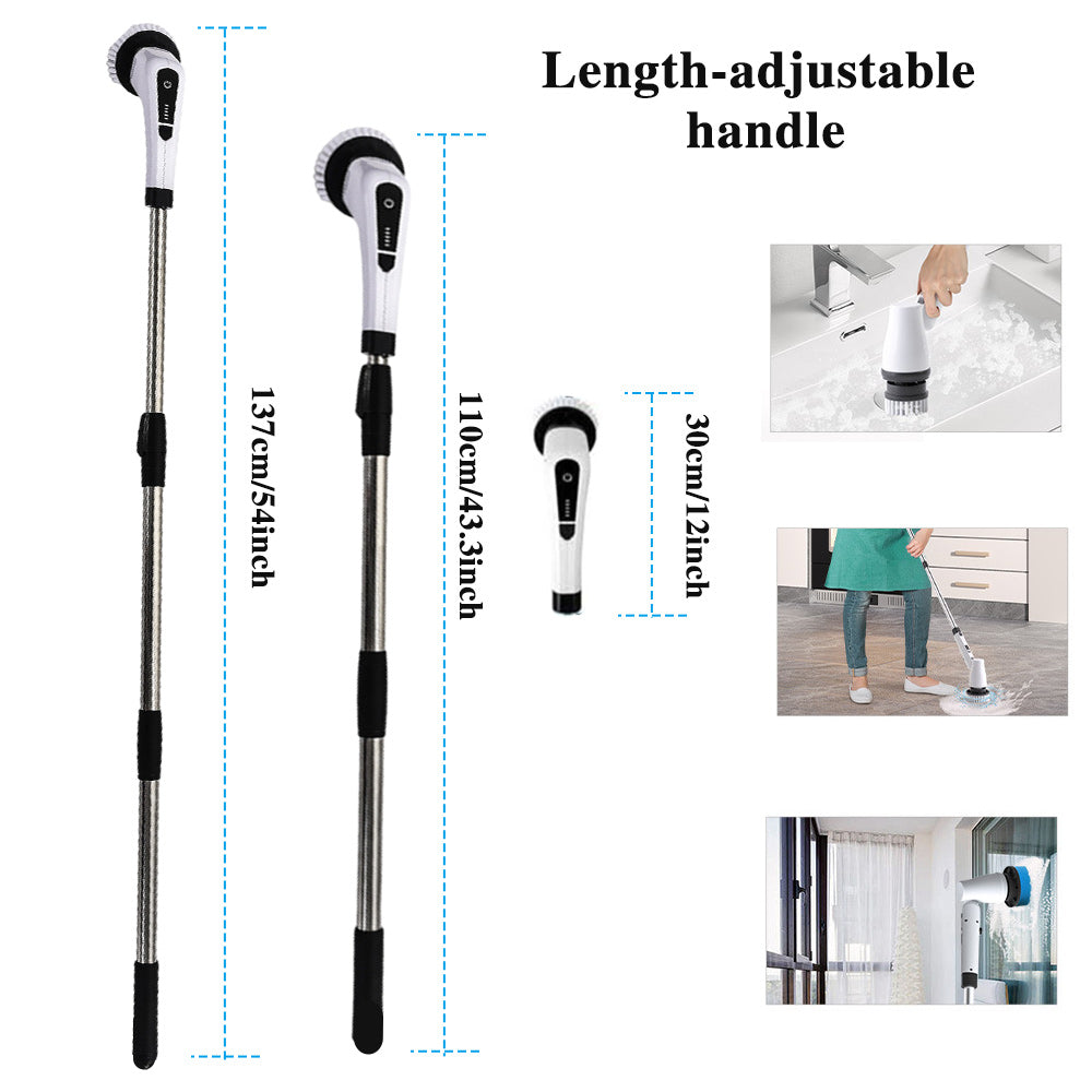 🧽50% KORTING⚡ Elektrische roterende schoonmaakborstel | 7 opzetborstels · 300 tpm · IPX5 waterdicht · 2500 mAh batterij met lange levensduur · Maakt huishoudelijk werk een fluitje van een cent