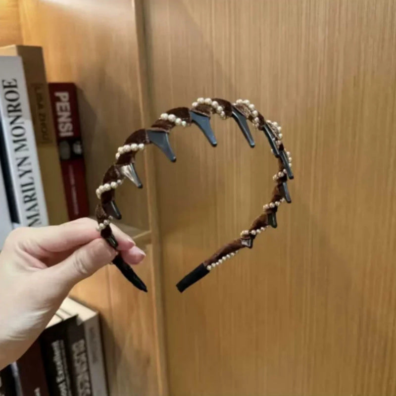 š„Hete uitverkoopš„Vintage hoge Cranium kunstmatige parel haarband (55% korting)