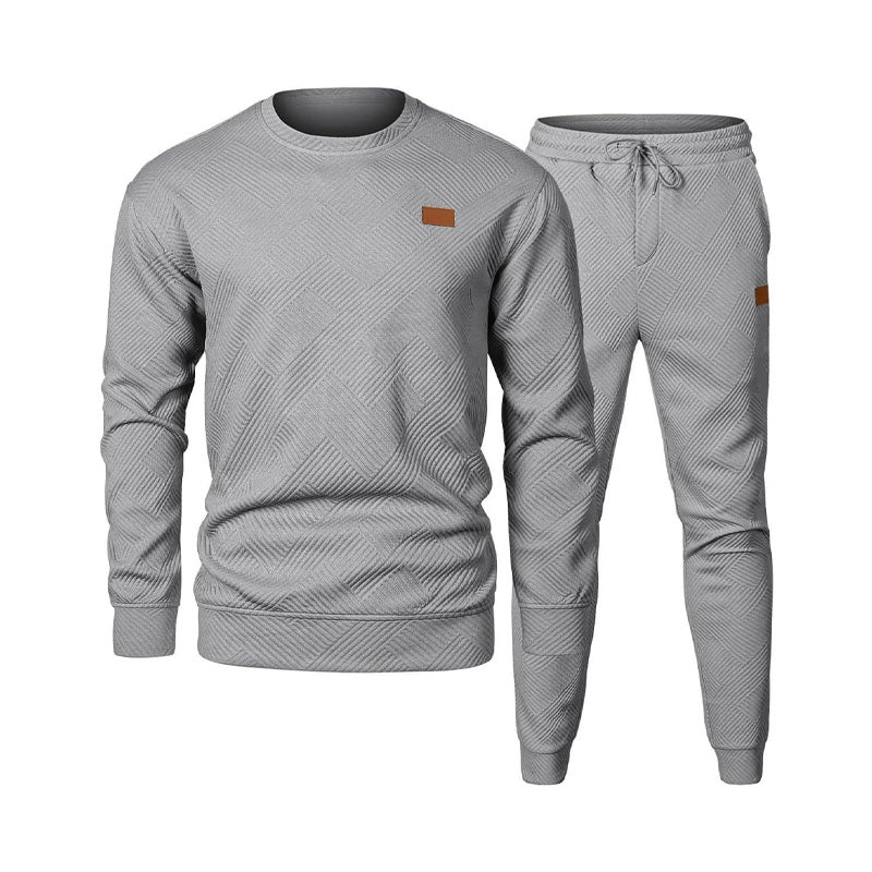 š„55% kortingš„Heren Gebreide Jacquard 2-Delige Set - Sweatshirt & Joggingbroek