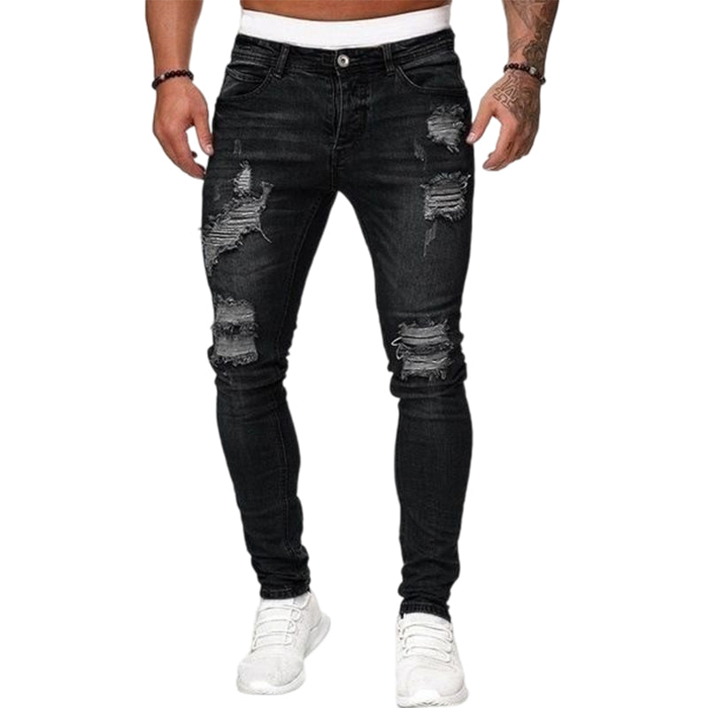 ๐ 60% KORTING! ๐ฅ Stijlvolle skinny jeans met een verwassen look voor heren โ Slim fit, ademend katoen en stoere scheurdetails