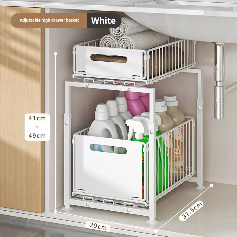 💥 50% KORTING! 🥫 Dubbellaags Uittrekbare Kastorganizer – Verstelbaar, Grote Capaciteit & Geen Montage Nodig ✨