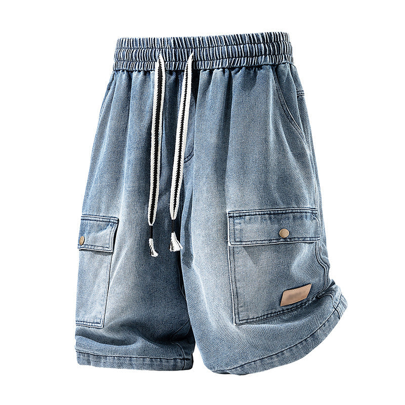 ๐ 50% KORTING! ๐๏ธ Loszittende denim cargoshorts voor heren โ High Street-stijl & verstelbare pasvorm ๐น