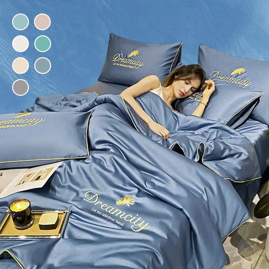 🥵🚫 50% KORTING! Je matras is geen oven. Met deze ijslucht-lichte zomerset voelt je bed als een koel hotelbed op een Grieks eiland. Ademend, zweetafstotend, en zo glad dat je er bijna uit glijdt van comfort!