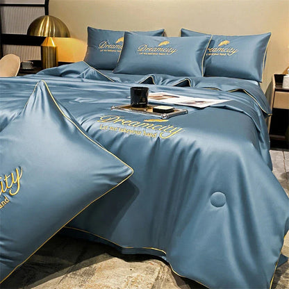 🥵🚫 50% KORTING! Je matras is geen oven. Met deze ijslucht-lichte zomerset voelt je bed als een koel hotelbed op een Grieks eiland. Ademend, zweetafstotend, en zo glad dat je er bijna uit glijdt van comfort!