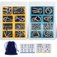 🔥55% korting🔥Metallische puzzelringen, acht sets blauw