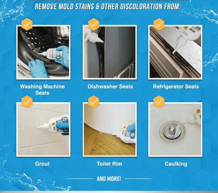 🔥TIJDELIJKE AANBIEDING 60% KORTING!!💥 Schimmelverwijderingsgel met schrobborstel – Krachtige schimmelverwijderaar voor wasmachineafdichtingen, douchekit, tegelvoegen en badkamer