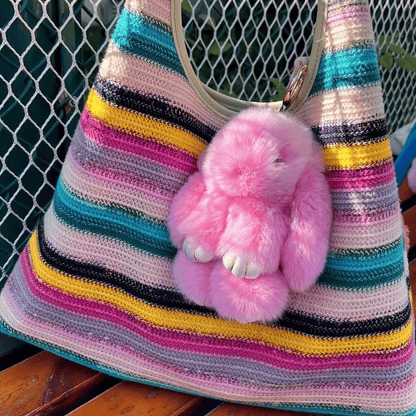 🐰 NU 60% KORTING! 🏆 Handgemaakte zachte konijnenpomponbedeltjes – Schattig ontwerp, hoogwaardig garen & perfect voor tassen/sleutels 🎀