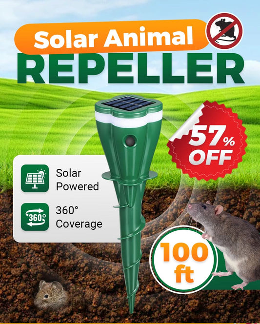 ⏰ 50% KORTING – NOG MAAR 48 UUR! ☀️💧 Waterdichte mollenverjager – werkt op zonne-energie! 🐭🚫