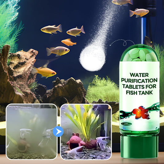 🐟 KOOP 1, KRIJG 1 GRATIS! 💧 Tablet voor waterzuivering in het aquarium – Verwijdert onzuiverheden, brengt de pH-waarde in balans en is zacht voor vissen 🧪