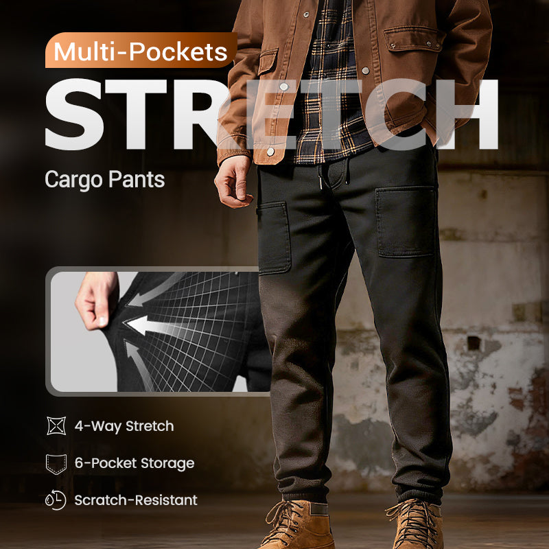 👖50% KORTING🛠️MultiPants – Duurzame cargobroek met meerdere zakken en hoge stretch