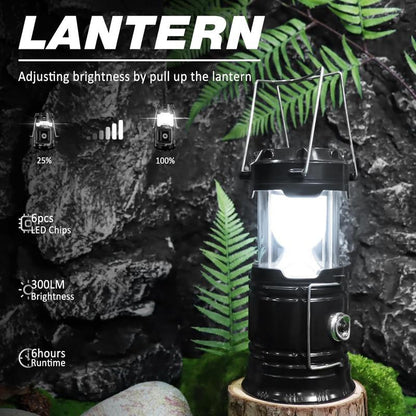 💥 HALVE PRIJS — ALLEEN VANDAAG! ⛺️ Oplaadbare campinglamp op zonne-energie – inklapbare ledlamp, IPX4-waterbestendig 💡 Magnetische voet & inklapbare haak 🏔️ Ideaal voor kamperen, wandelen & noodsituaties bij stroomuitval 🔋