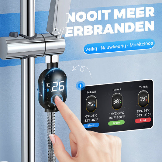 💧Douche thermometer🌡️Geen giswerk meer - Instant Temp!🚿