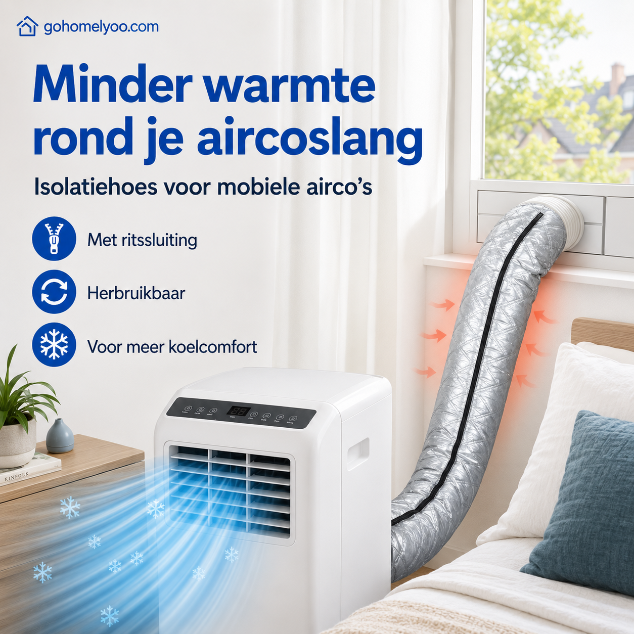 ❄️ 50% KORTING – Airco Isolatiehoes – Houd Je Kamer Koeler & Bespaar Energie 🌬️