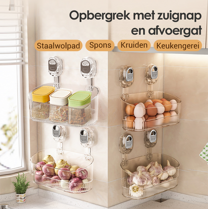💥55% korting💥Multifunctionele wandopbergplank met zuignap 🛒