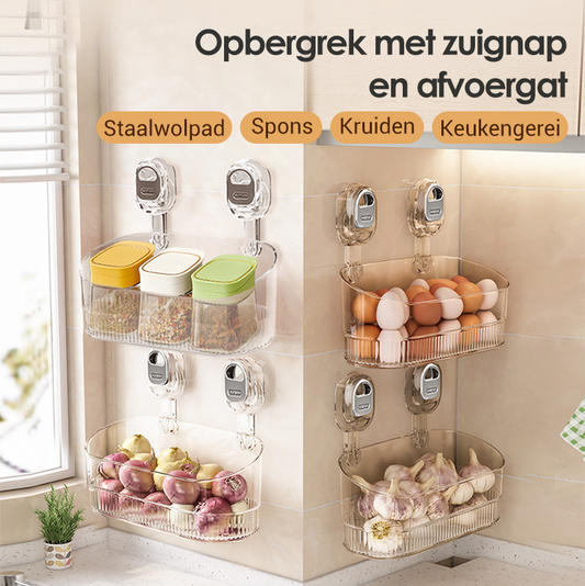 💥55% korting💥Multifunctionele wandopbergplank met zuignap 🛒