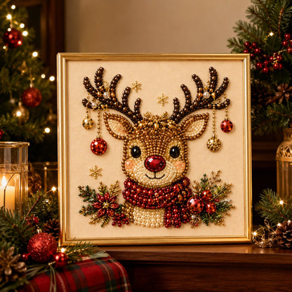🧘 Ontspannend en geschikt voor beginners 🎨💎 DIY Kerst Parel & Strass Schilderkit
