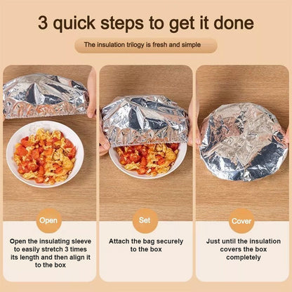 🔥 50% KORTING 🧊 Slimme isolatiehoes van aluminiumfolie 🍱 Houdt eten langer warm, herbruikbaar en perfect voor dagelijks gebruik en uitstapjes ✨