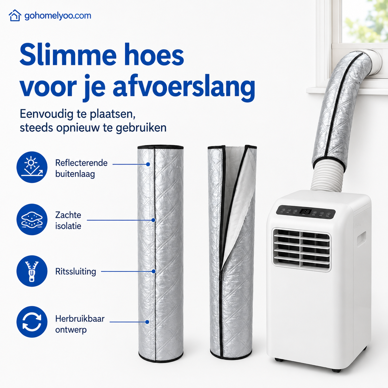 ❄️ 50% KORTING – Airco Isolatiehoes – Houd Je Kamer Koeler & Bespaar Energie 🌬️