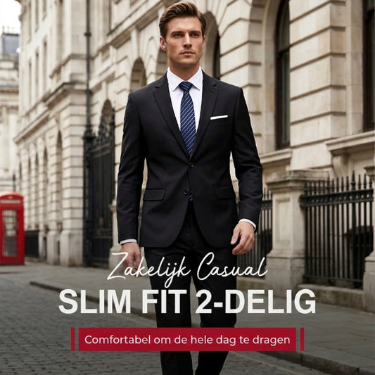 ✨👔60% KORTING + GRATIS VERZENDING 💼Tweedelig herenpak in moderne pasvorm – ademend, kreukvrij en professionele stijl ✨