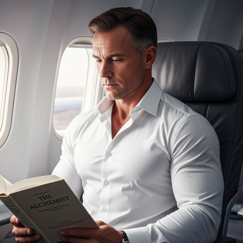 🔈🔈60% korting🔥Effen overhemden met lange mouwen en revers voor heren