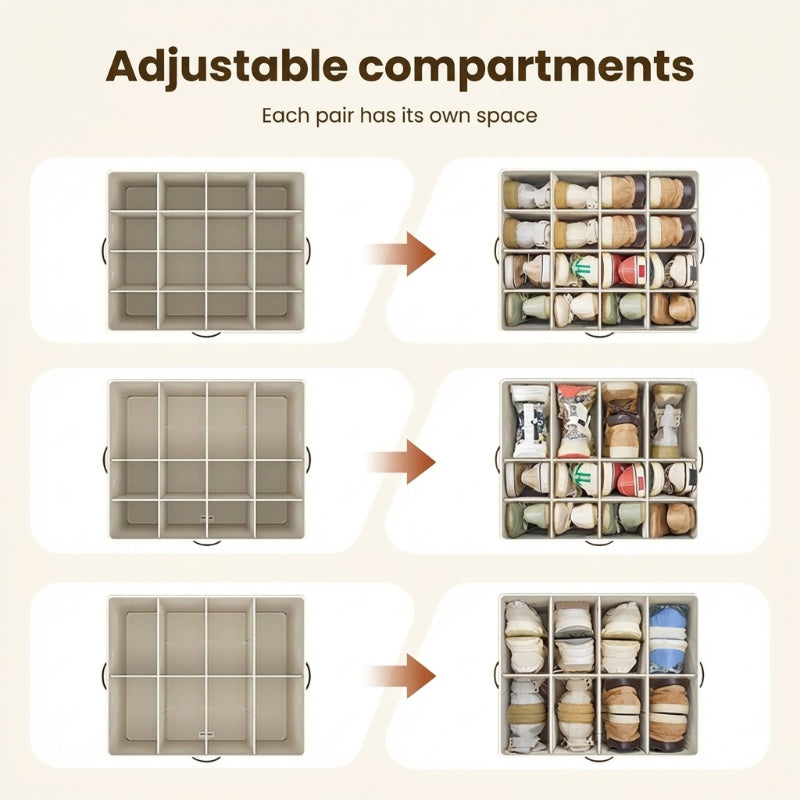 🥇 🔥 50% Korting 👟 Schoenen Organizer – 16 Vakken & Ruimtebesparend