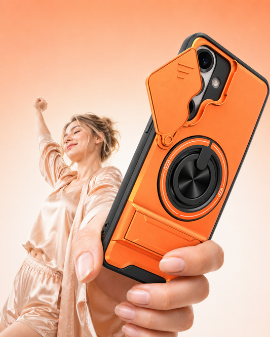 📱 TIJDELIJKE AANBIEDING: 50 % KORTING! ✨ Samsung-hoesje – uitschuifbare camerabescherming, draaibare ring & magnetische bevestiging, perfecte bescherming & stijl 🔄