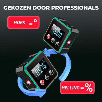 🔧Magnetische digitale hoekmeter – 1 mm nauwkeurigheid & elektronische laser! 🔍⚙️