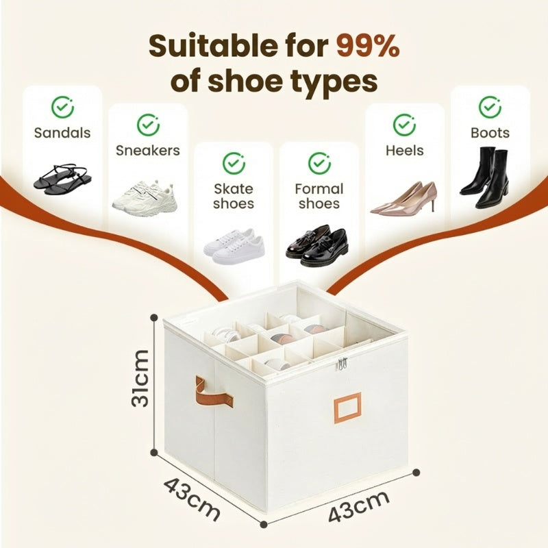 🥇 🔥 50% Korting 👟 Schoenen Organizer – 16 Vakken & Ruimtebesparend