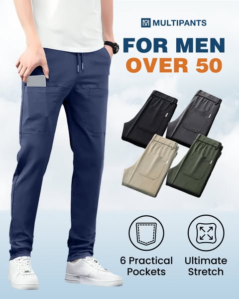 👖50% KORTING🛠️MultiPants – Duurzame cargobroek met meerdere zakken en hoge stretch