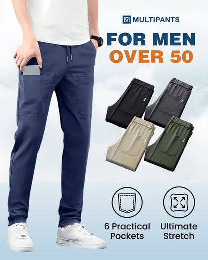 👖50% KORTING🛠️MultiPants – Duurzame cargobroek met meerdere zakken en hoge stretch