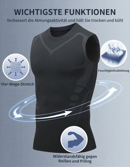 🔥 NU 50% KORTING! 💪 Ionic Shaping-vest – Compressie & verkoeling – Lichaamscontouren & mouwloos – Onzichtbaar onder kleding 🕶️