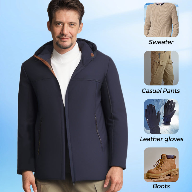 🧥 NU 60% KORTING! 🔥 Herenparka met capuchon - Geïsoleerd en waterdicht, ultiem wintercomfort