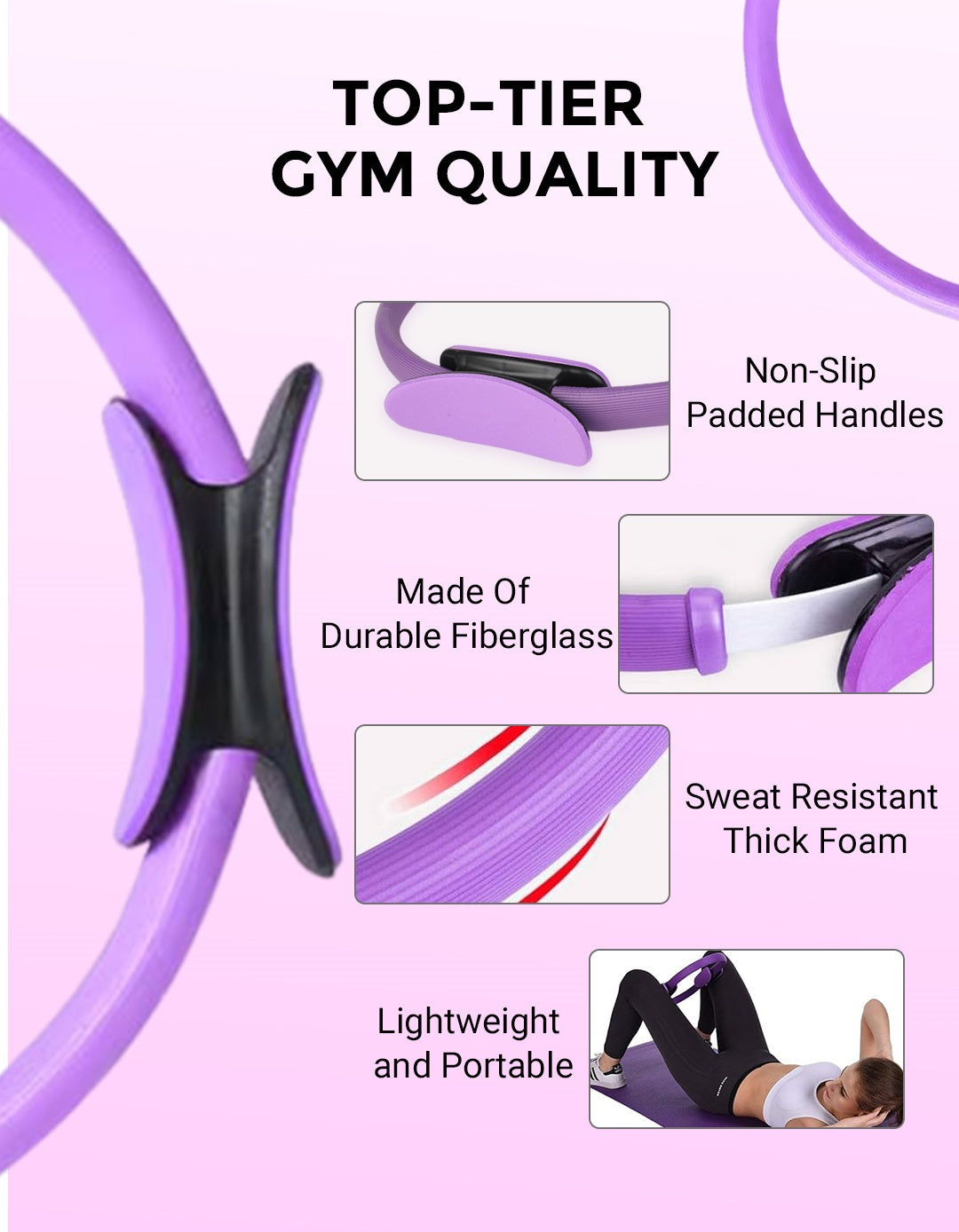 🏃‍♀️ NU 60% KORTING! 🌀 Pilatesring – Verbetert de core-kracht, lichtgewicht en ideaal voor thuis/op reis 💪