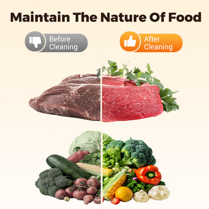 🔥Zomeruitverkoop - 55% korting🍉🥬Multifunctionele, draadloze en draagbare voedselreiniger en -zuiveraar met waterdicht ontwerp