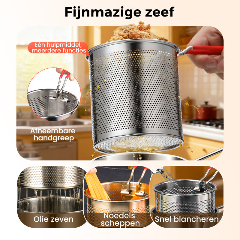 🔥 TOPAANBIEDING 50% KORTING! 🍳 Multifunctionele braadpan van 304 roestvrij staal – frituren, bakken, koken en stoven in één pan ✨