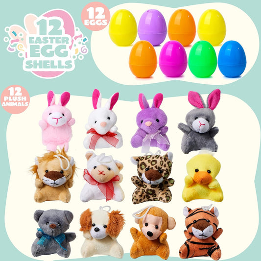 🐰 NU 60% KORTING! 🥚 Voorgevulde paaseieren met knuffeldieren – Zachte pluche vulling, kleurrijk en perfect voor eierjachten 🐣