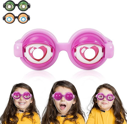 👀 Oogbril met trekkoord | 🎉 Verjaardagsfeestjes/rollenspel/feestelijke bijeenkomsten – Met het trekkoord onder de kin kun je de ogen laten knipperen, voor hilarische momenten die iedereen aan het lachen brengen