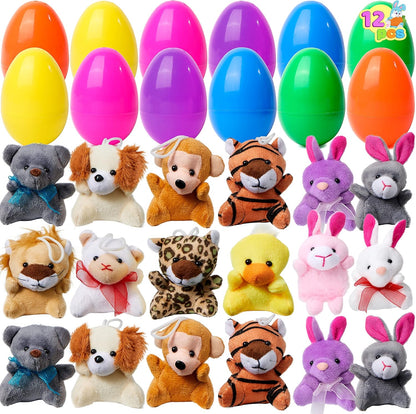 🐰 NU 60% KORTING! 🥚 Voorgevulde paaseieren met knuffeldieren – Zachte pluche vulling, kleurrijk en perfect voor eierjachten 🐣