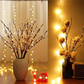 Pousbo® LED Weidenzweig Lichter Batteriebetriebenes Zweiglicht