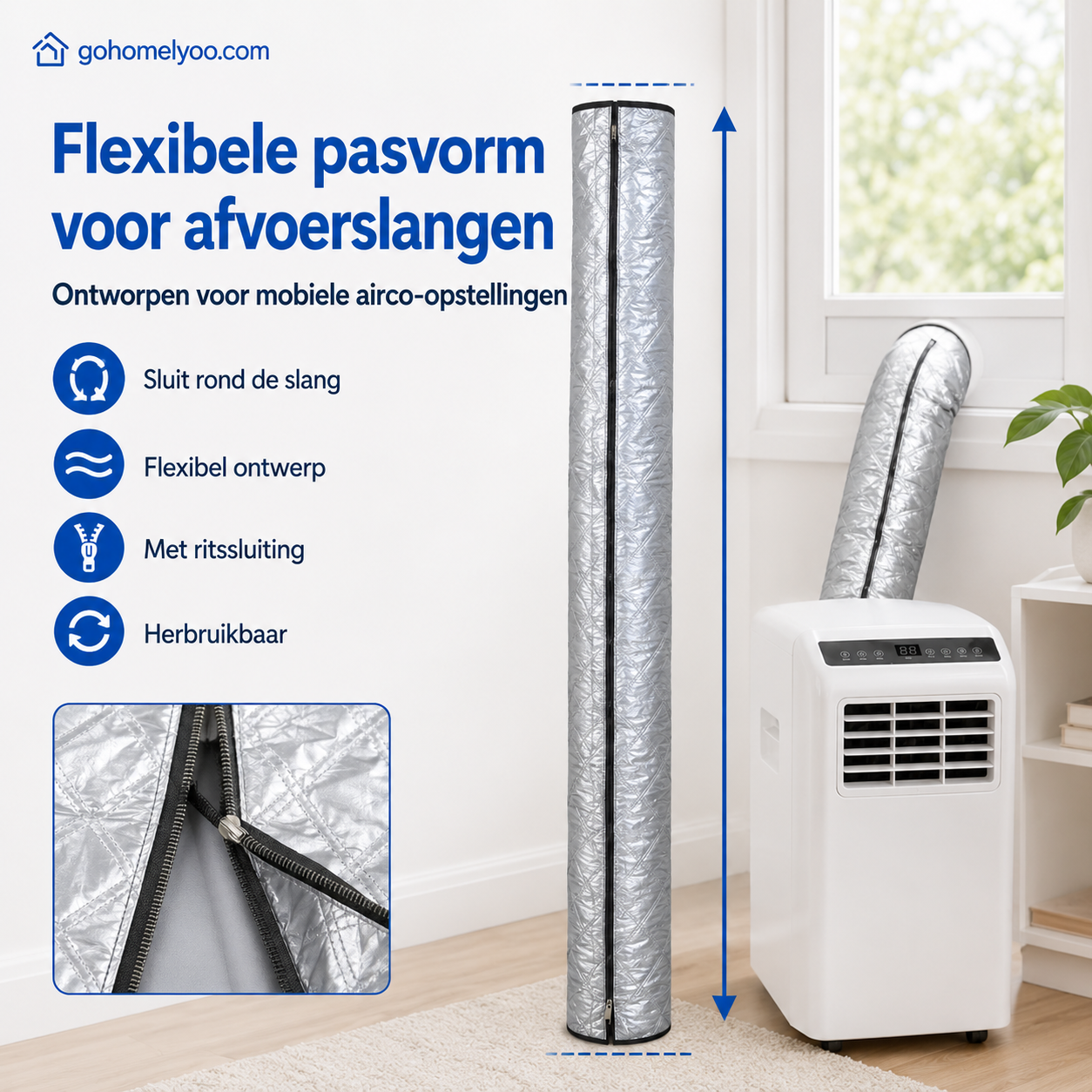 ❄️ 50% KORTING – Airco Isolatiehoes – Houd Je Kamer Koeler & Bespaar Energie 🌬️