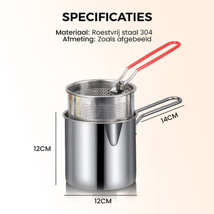 🔥 TOPAANBIEDING 50% KORTING! 🍳 Multifunctionele braadpan van 304 roestvrij staal – frituren, bakken, koken en stoven in één pan ✨