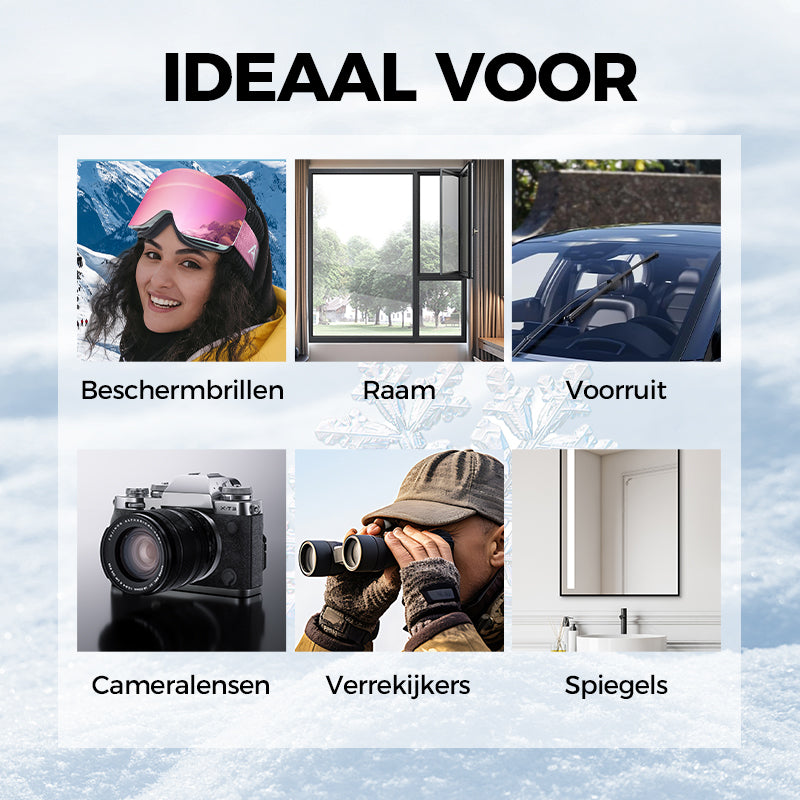 💥LAATSTE DAG VRIJ❄️ Micromoleculaire gecoate anti-condensdoekjes — Houd uw voorruit helder en condensvrij 🧽✨