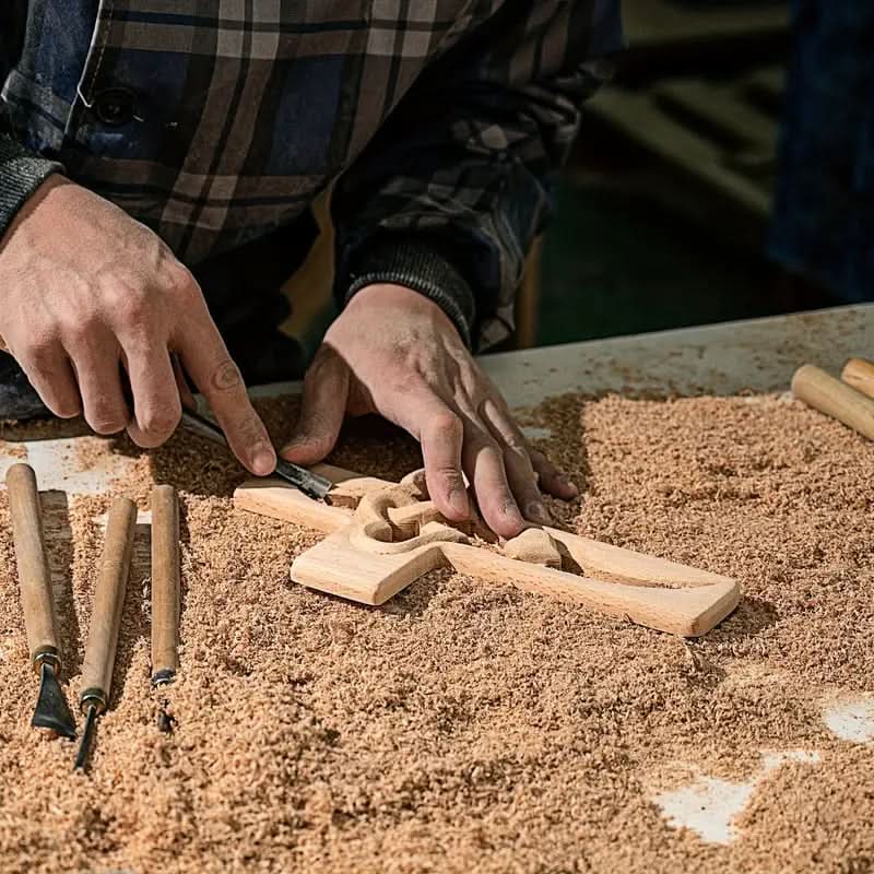 🎉60% KORTING - Houten kruis met ineengestrengelde harten ✝️ Uniek, handgesneden huwelijksgeschenk met ineengestrengelde harten en een spirituele betekenis! ❤️