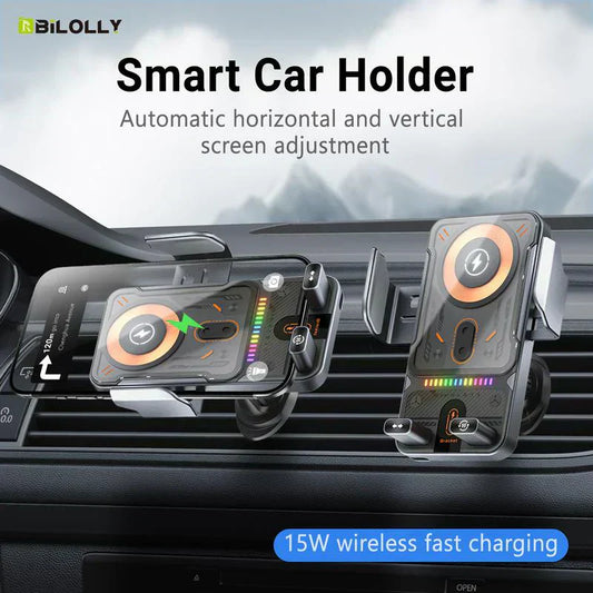 🚗 NU 60% KORTING! 📱 2-in-1 autotelefoonhouder & draadloze oplader – 360° draaibaar, stevige grip & snel opladen 🔋