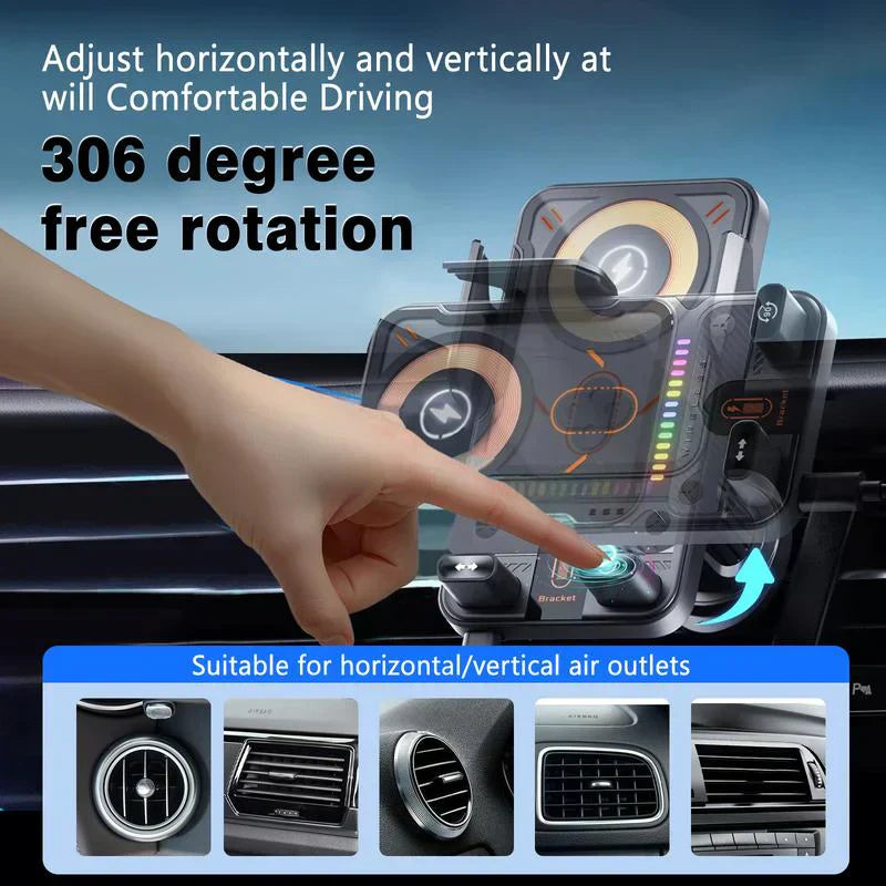 🚗 NU 60% KORTING! 📱 2-in-1 autotelefoonhouder & draadloze oplader – 360° draaibaar, stevige grip & snel opladen 🔋