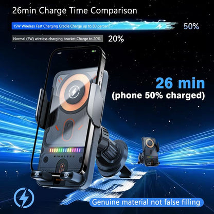 🚗 NU 60% KORTING! 📱 2-in-1 autotelefoonhouder & draadloze oplader – 360° draaibaar, stevige grip & snel opladen 🔋