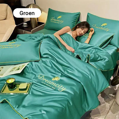 🥵🚫 50% KORTING! Je matras is geen oven. Met deze ijslucht-lichte zomerset voelt je bed als een koel hotelbed op een Grieks eiland. Ademend, zweetafstotend, en zo glad dat je er bijna uit glijdt van comfort!