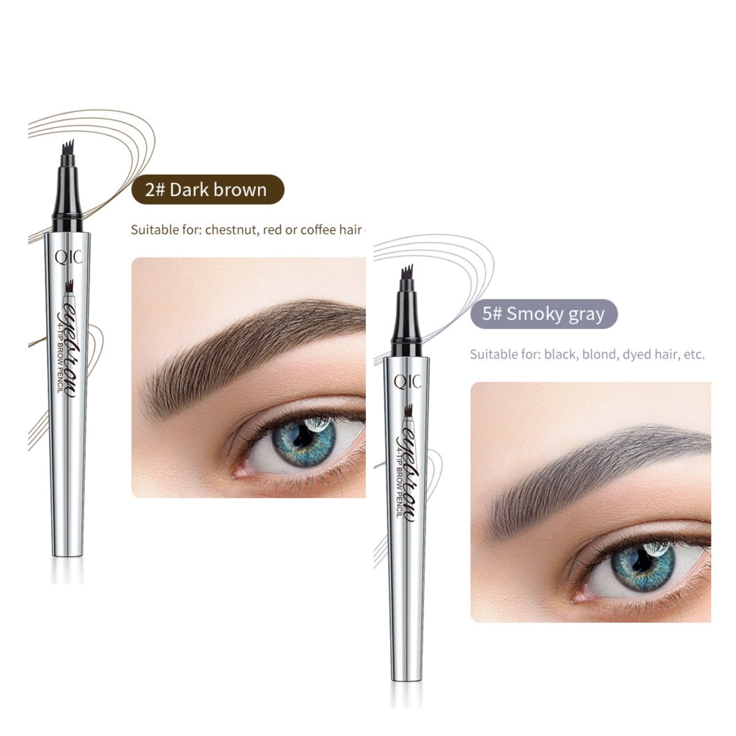 🌸3D waterdichte microblading wenkbrauwpotlood met 4 vorkpunten en tatoeagepen (🔥koop 1, krijg 1 gratis)